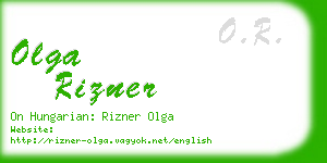 olga rizner business card
